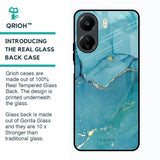Blue Golden Glitter Glass Case for Redmi 13C