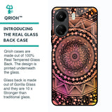 Floral Mandala Glass Case for Redmi 13C
