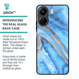 Vibrant Blue Marble Glass Case for Redmi 13C