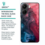 Blue & Red Smoke Glass Case for Redmi 13C