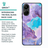 Alcohol ink Marble Glass Case for Redmi 13C