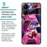 Electroplated Geometric Marble Glass Case for Redmi 13C