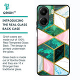 Seamless Green Marble Glass Case for Redmi 13C