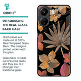 Lines Pattern Flowers Glass Case for Redmi 13C