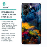 Multicolor Oil Painting Glass Case for Redmi 13C