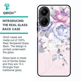 Elegant Floral Glass Case for Redmi 13C