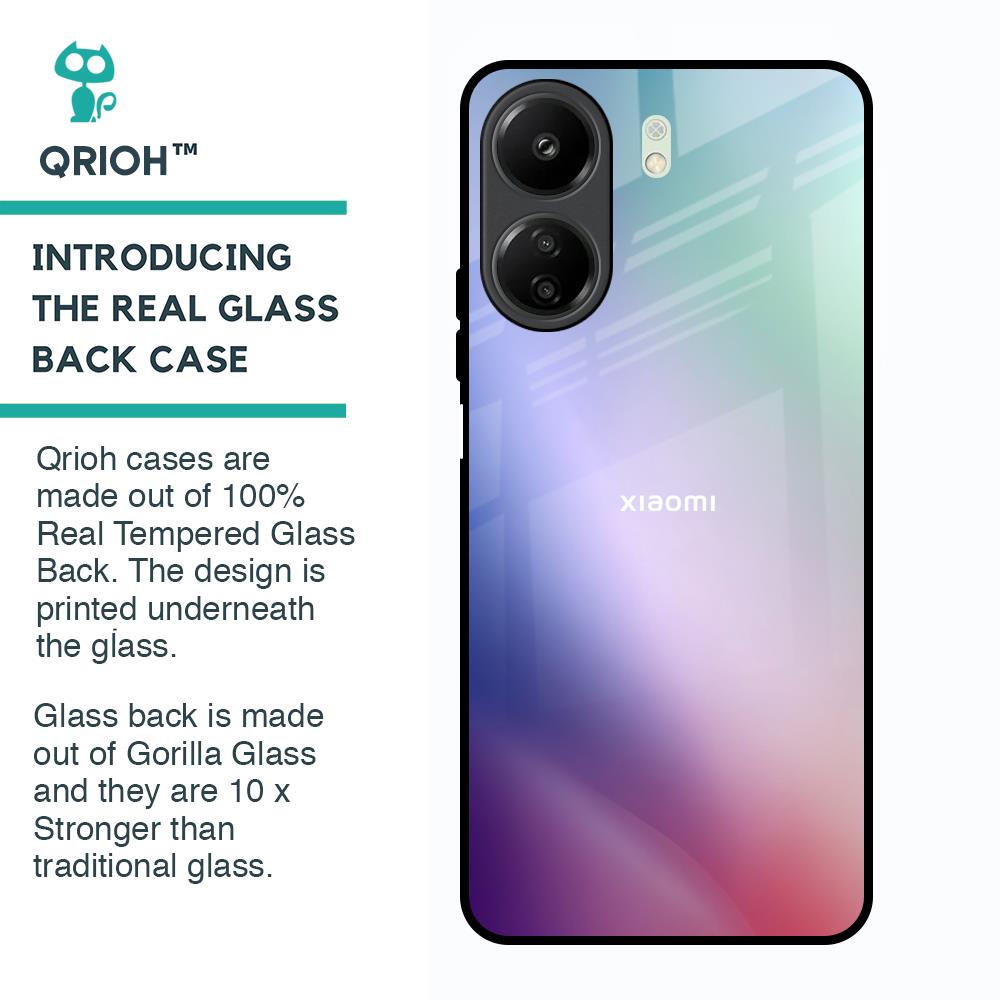 Abstract Holographic Glass Case for Redmi 13C