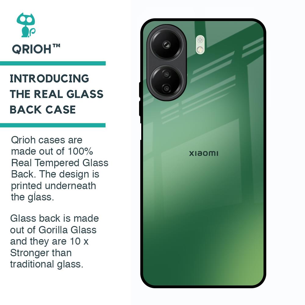 Green Grunge Texture Glass Case for Redmi 13C