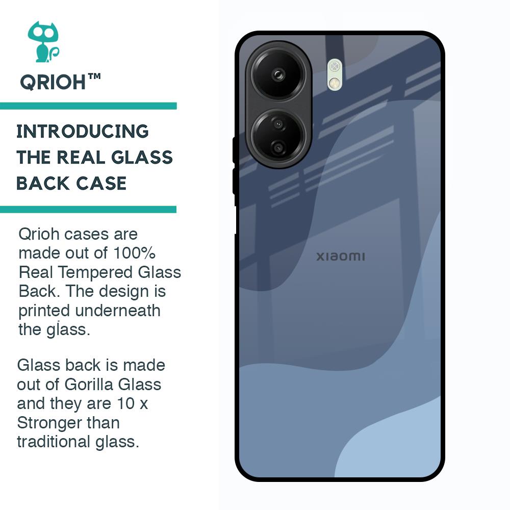 Navy Blue Ombre Glass Case for Redmi 13C