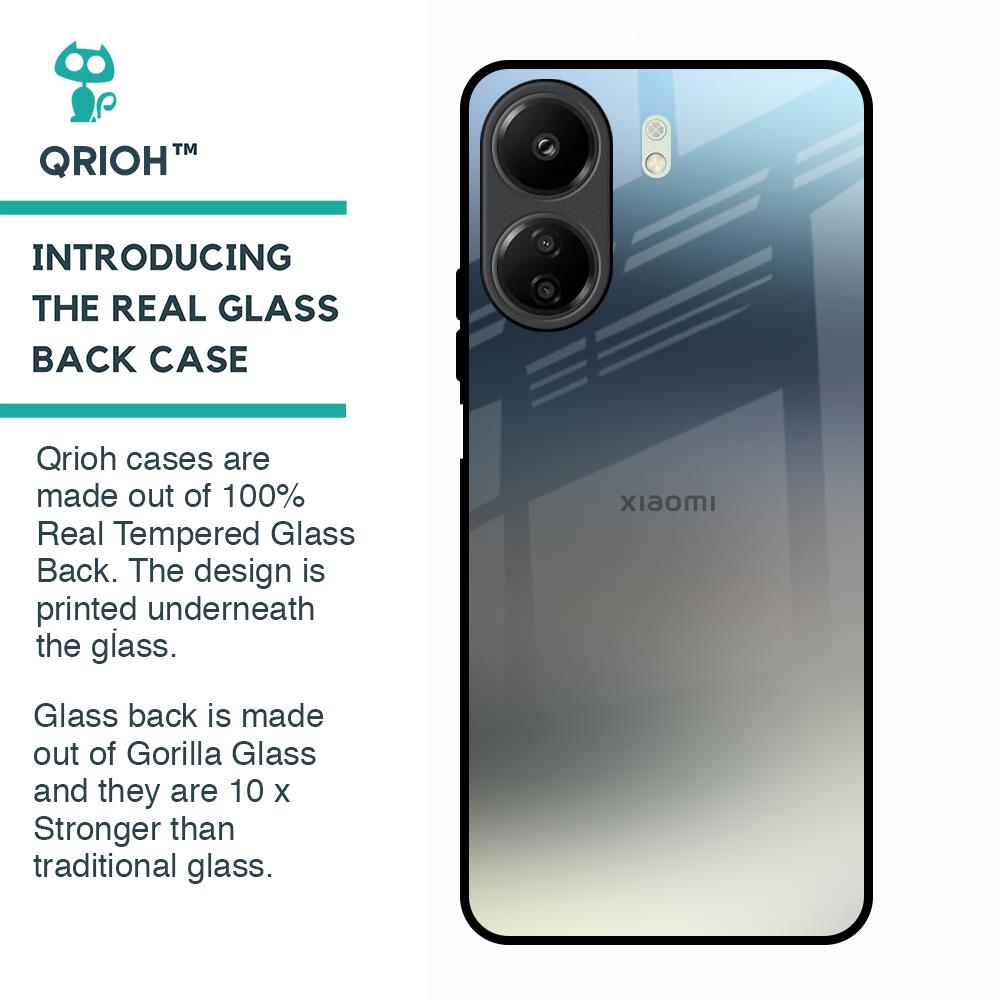 Tricolor Ombre Glass Case for Redmi 13C