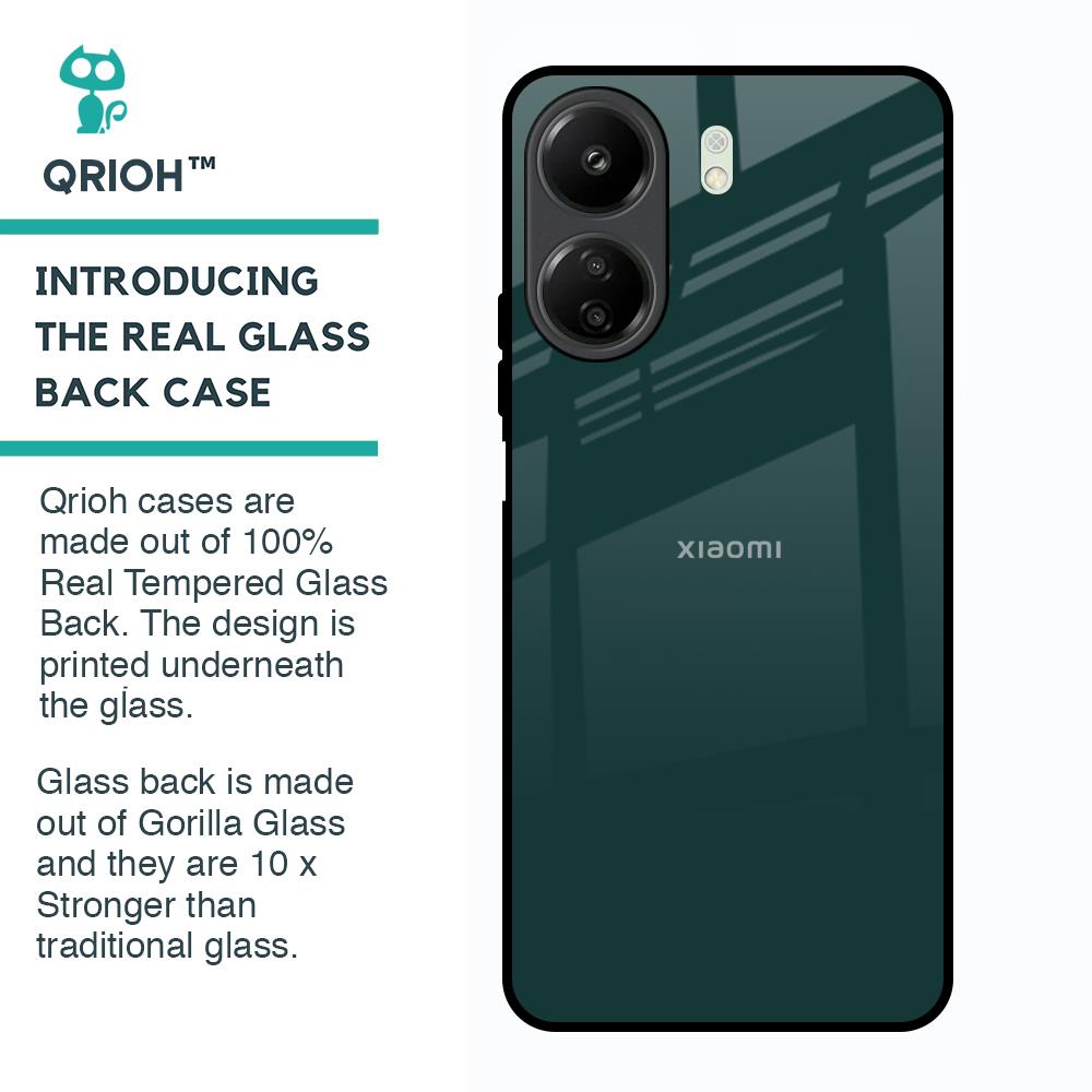 Olive Glass Case for Redmi 13C