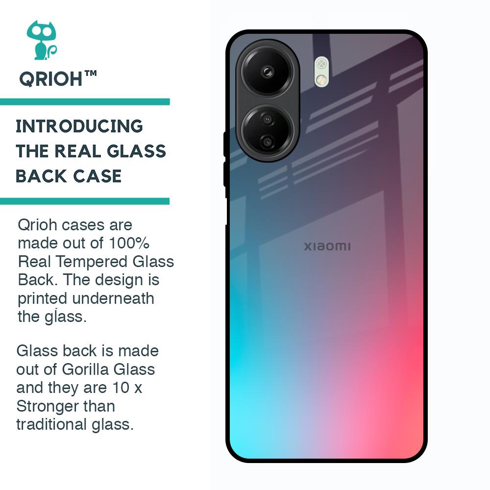 Rainbow Laser Glass Case for Redmi 13C