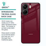 Classic Burgundy Glass Case for Redmi 13C
