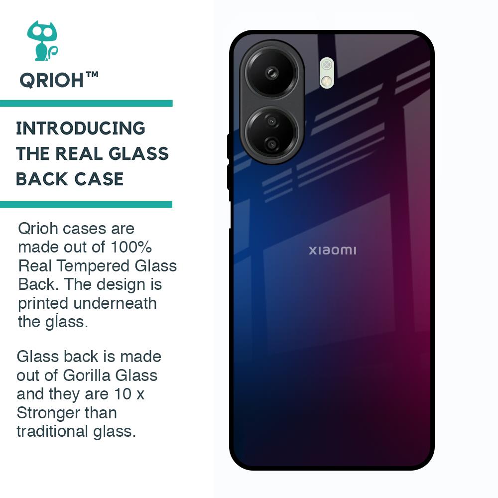 Mix Gradient Shade Glass Case For Redmi 13C