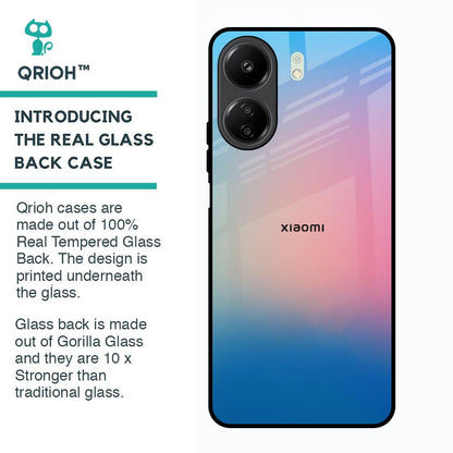 Blue & Pink Ombre Glass case for Redmi 13C