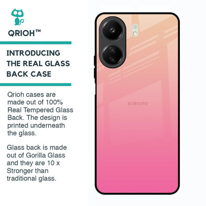 Pastel Pink Gradient Glass Case For Redmi 13C