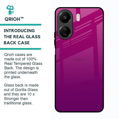 Magenta Gradient Glass Case For Redmi 13C