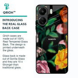 Flowers & Butterfly Glass Case for Redmi 13C