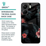 Tropical Art Flower Glass Case for Redmi 13C