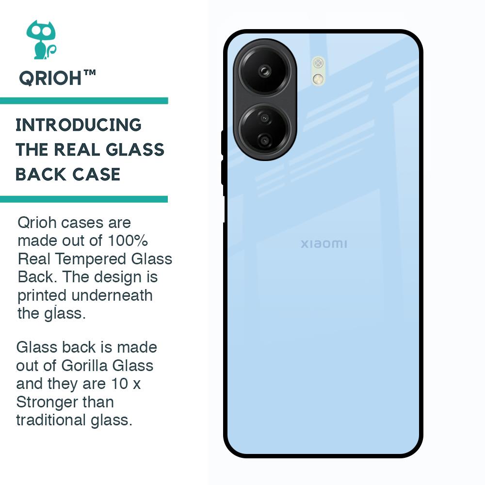 Pastel Sky Blue Glass Case for Redmi 13C