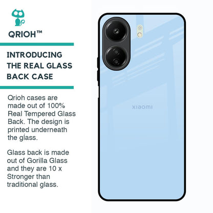 Pastel Sky Blue Glass Case for Redmi 13C