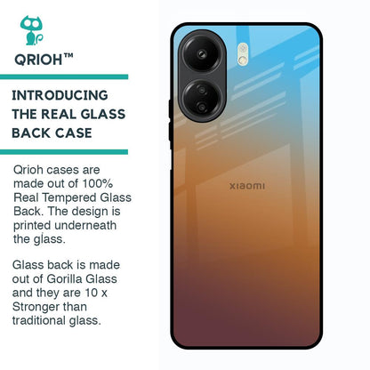 Rich Brown Glass Case for Redmi 13C