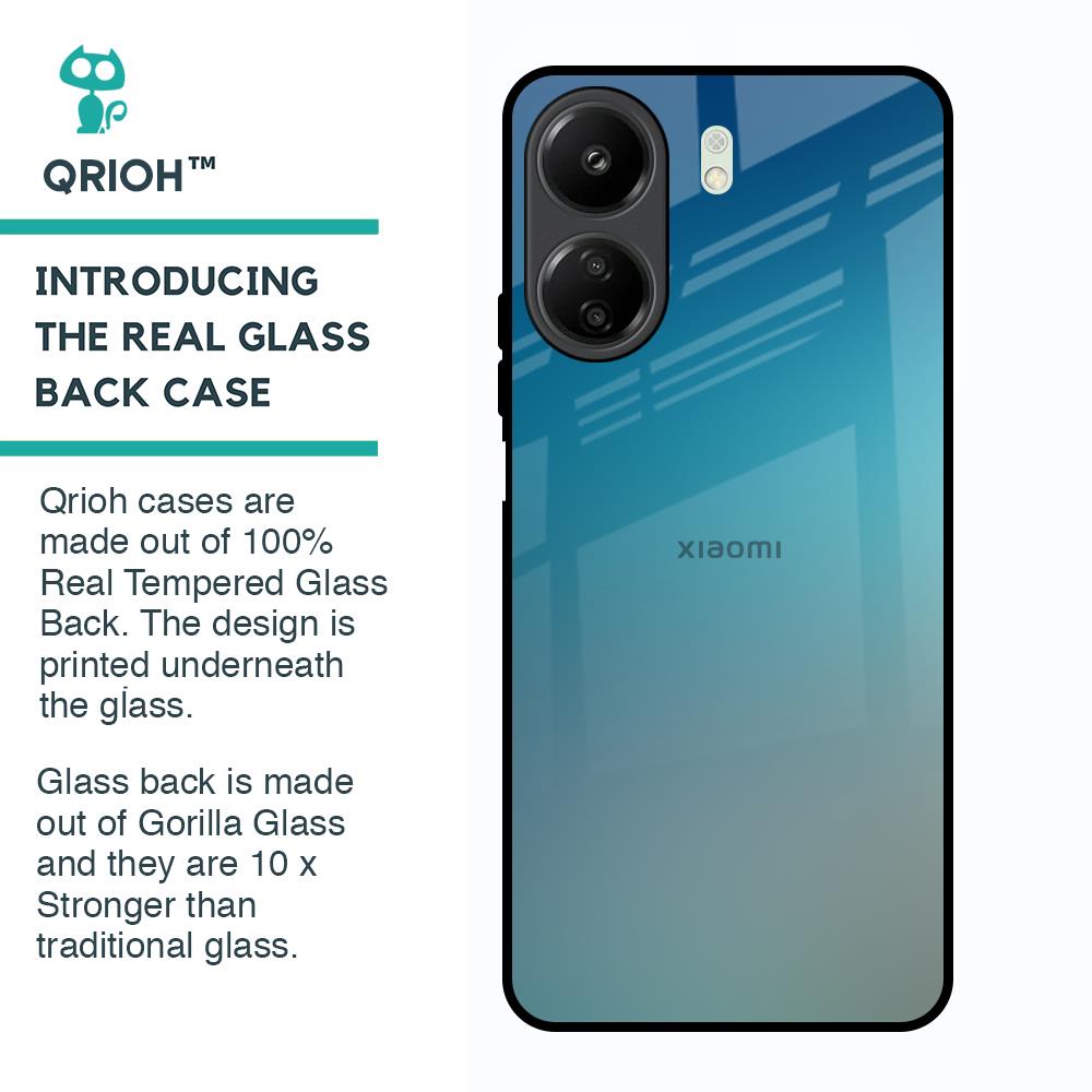 Sea Theme Gradient Glass Case for Redmi 13C