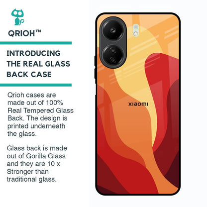Magma Color Pattern Glass Case for Redmi 13C