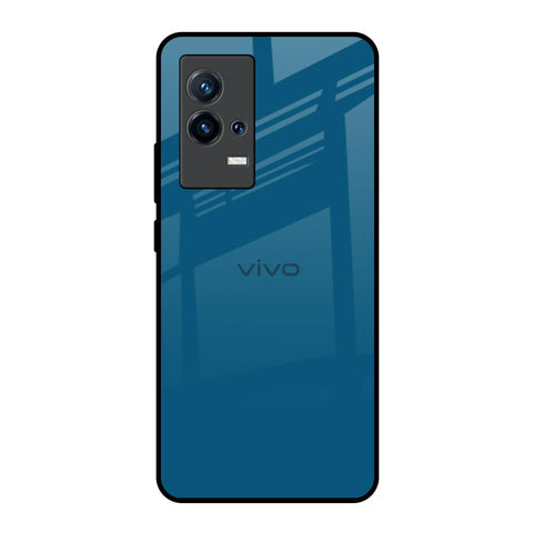 Cobalt Blue IQOO 8 5G Glass Back Cover Online