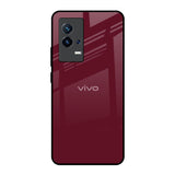 Classic Burgundy IQOO 8 5G Glass Back Cover Online