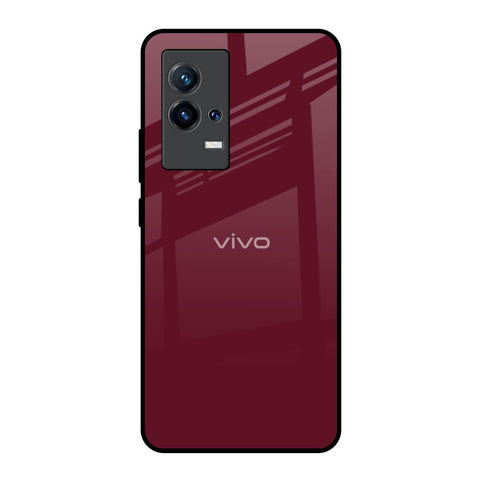 Classic Burgundy IQOO 8 5G Glass Back Cover Online