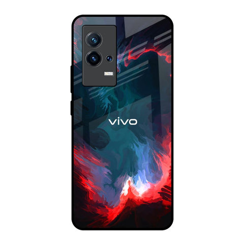 Brush Art IQOO 8 5G Glass Back Cover Online