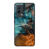 Golden Splash IQOO 8 5G Glass Back Cover Online