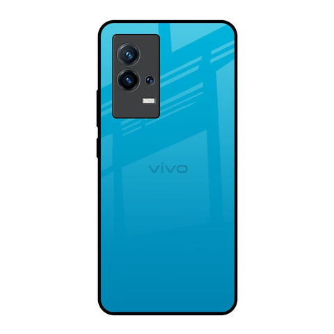 Blue Aqua IQOO 8 5G Glass Back Cover Online