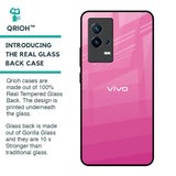 Pink Ribbon Caddy Glass Case for IQOO 8 5G