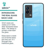 Wavy Blue Pattern Glass Case for IQOO 8 5G