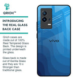 Blue Wave Abstract Glass Case for IQOO 8 5G