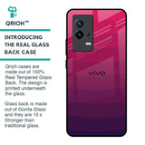 Wavy Pink Pattern Glass Case for IQOO 8 5G