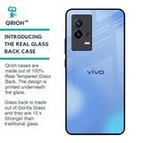 Vibrant Blue Texture Glass Case for IQOO 8 5G