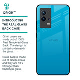 Blue Aqua Glass Case for IQOO 8 5G