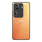 Orange Curve Pattern Oppo Reno11 Pro 5G Glass Back Cover Online