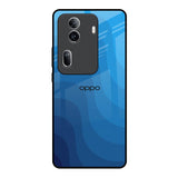 Blue Wave Abstract Oppo Reno11 Pro 5G Glass Back Cover Online