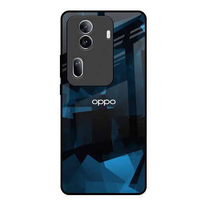 Polygonal Blue Box Oppo Reno11 Pro 5G Glass Back Cover Online
