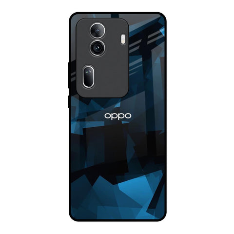 Polygonal Blue Box Oppo Reno11 Pro 5G Glass Back Cover Online