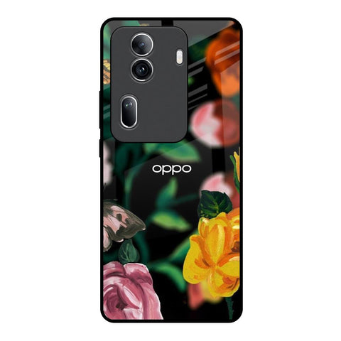Flowers & Butterfly Oppo Reno11 Pro 5G Glass Back Cover Online