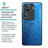 Blue Wave Abstract Glass Case for Oppo Reno11 Pro 5G