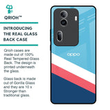 Pink & White Stripes Glass Case For Oppo Reno11 Pro 5G