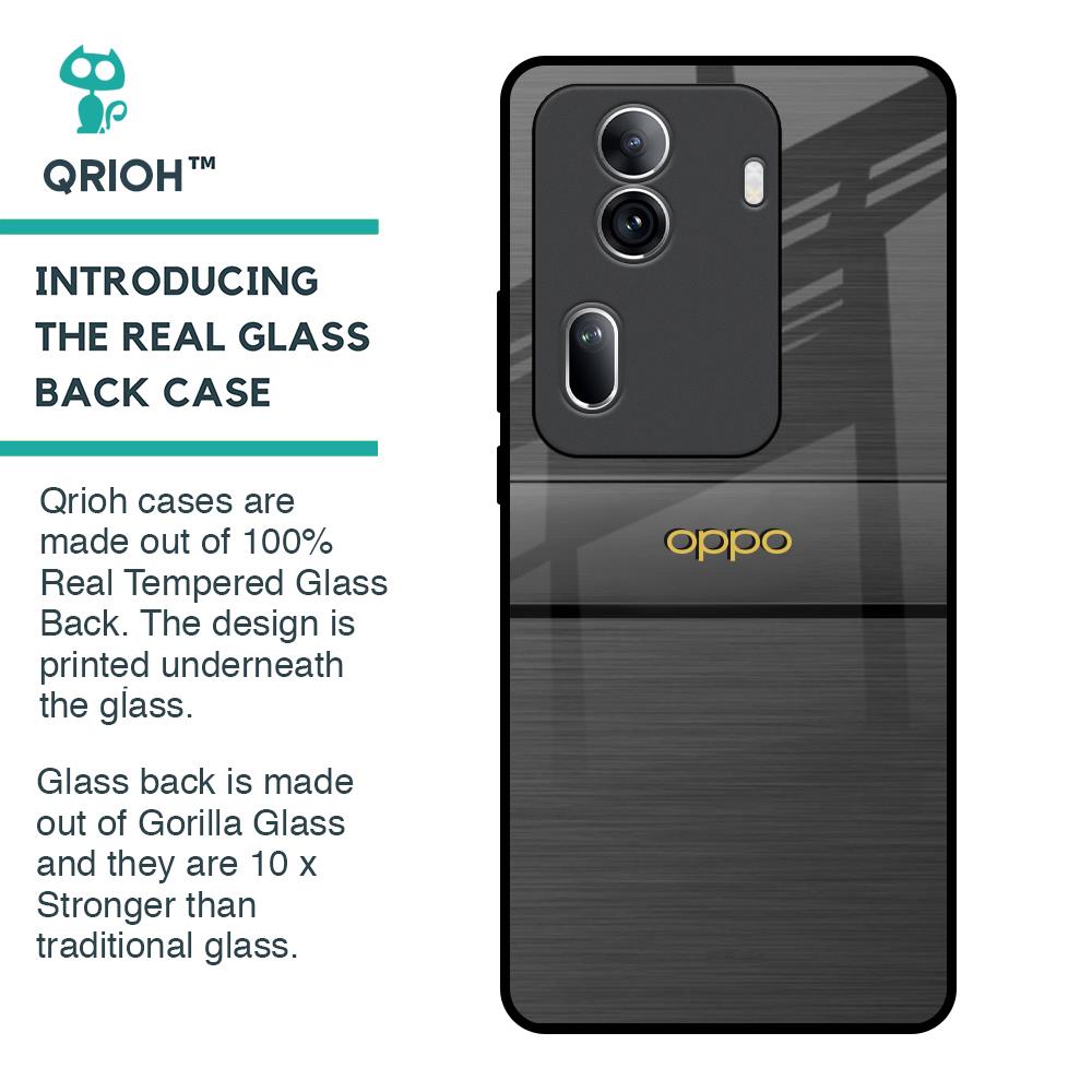 Grey Metallic Glass Case For Oppo Reno11 Pro 5G