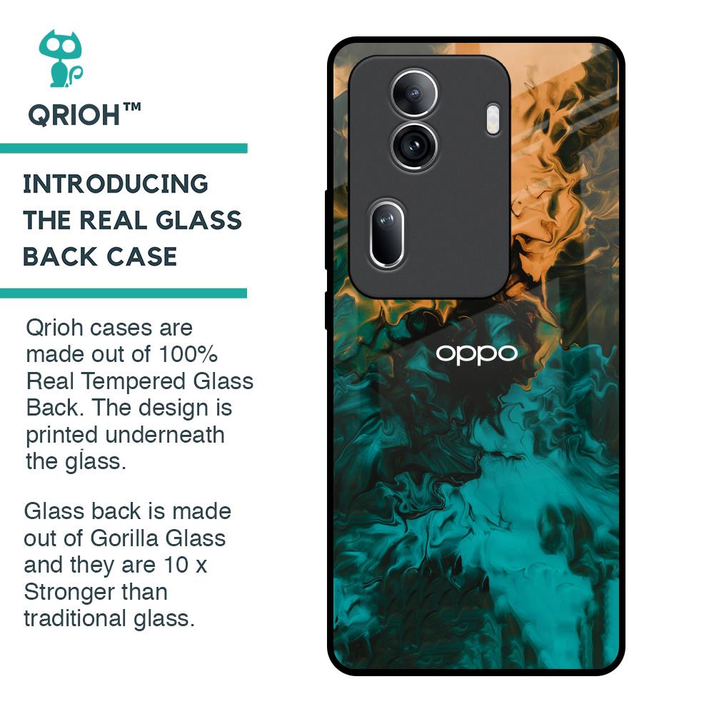 Watercolor Wave Glass Case for Oppo Reno11 Pro 5G