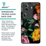 Flowers & Butterfly Glass Case for Oppo Reno11 Pro 5G